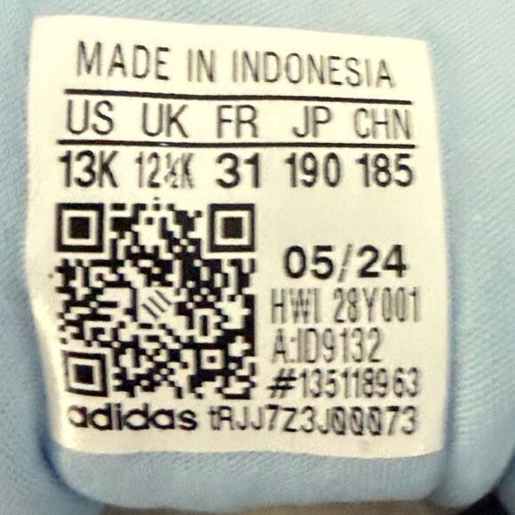 Adidas Kids Duramo SL Running Shoes Light Blue White ID9132 Size 13K NEW - Picture 13 of 16